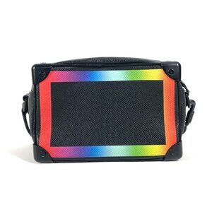 LOUIS VUITTON Black Leather Shoulder Bag